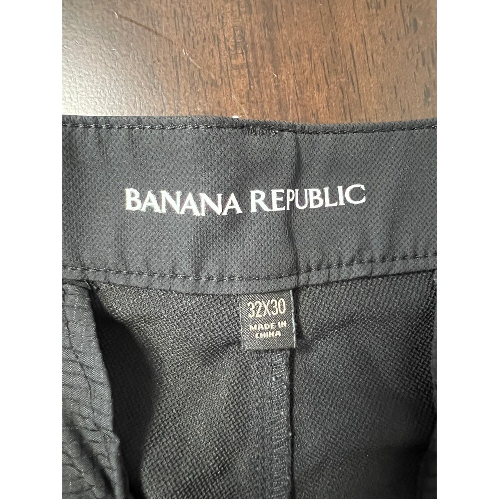 Banana Republic Mens Core Temp Slim Straight Chino Pants Black 32x30 - Picture 2 of 6